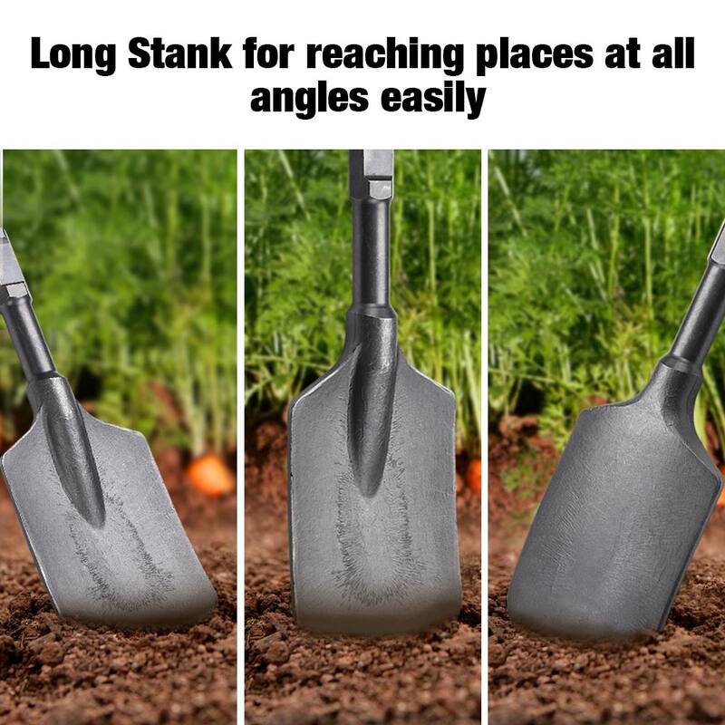 Clay Spade Chisel Bit Steel for 11/8" Hex Shank Electric